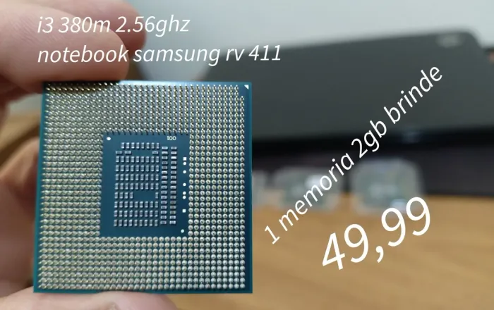 Processador i3 380m 2.56ghz para notebook samsung rv 411 outros ( brinde ) uma memoria 2gb