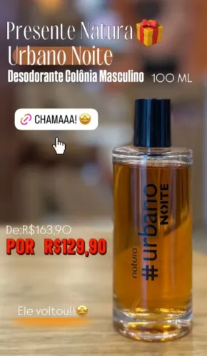 Natura Urbano Noite Desodorante Colônia Masculino 100ml