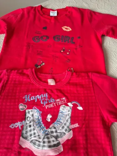 Tam 10 Conjunto de Blusas Infantis Estilosas - Go Girl e Happy Girls