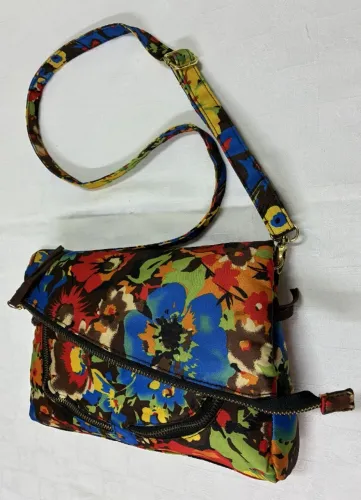 Linda bolsa florida transversal ou de ombro (30 x 21 x 4) cm (larg. x alt., x prof.)
