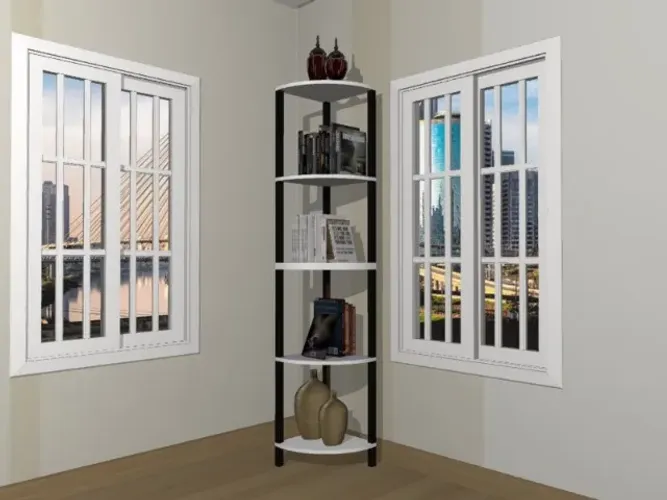 Estante Clean Santoro Delluxe. Em Madeira Maciça A200CM X P31cm x L31CM
