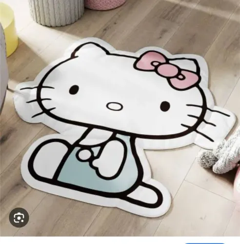 Kit Almofadas, tapete e capa para lixeira ou balde roupa suja Hello Kitty - Novo