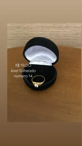Anel folheado número 14