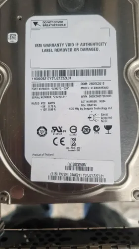 HD IBM 4TB SAS 7.2K 6G 3.5? HARD DRIVE + CADDY IBM FRU 00y5782 48