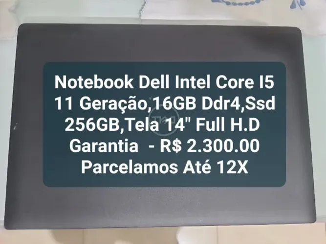 Notebook Dell Intel Core I5 / 11 Geração,16GB Ddr4,SSd 256GB - Garantia 6 Meses.