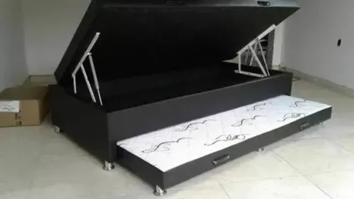 Cama Box bau solteiro c/ auxiliar. 88x188 Frete grátis Grande Vitória 