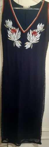 Vestido Maria Filó azul marinho