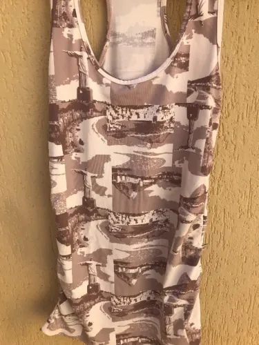 Vestido Curto Com Estampa Do Rio De Janeiro