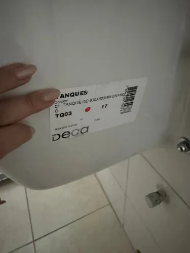 Tanque DECA GD 600mm x 500mm branco 