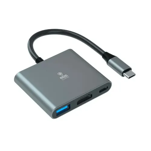 Adaptador Kross 3 em 1 Tipo C P/ HDMI/PD/USB 3.0 - KE-UCT301 - AC3118