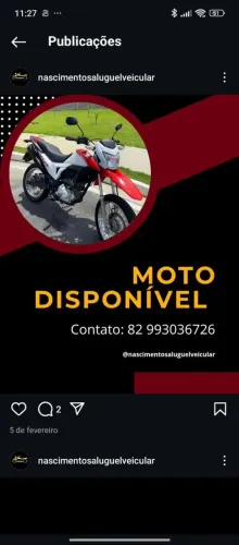 Moto disponível tr4balho