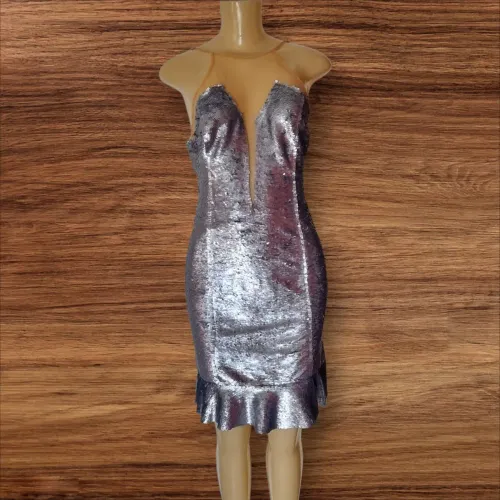 Vestido paetê Caos P