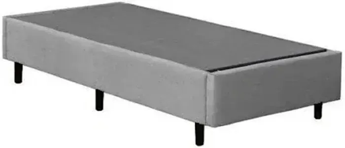 Base Solteiro Suede Cinza