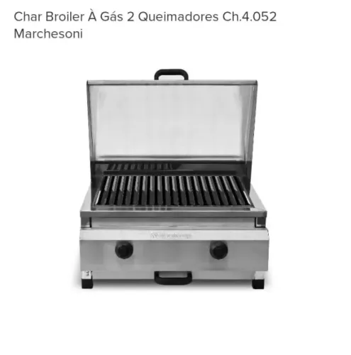 Char Broiler a gás 2 queimadores Ch4.052 Marchesoni