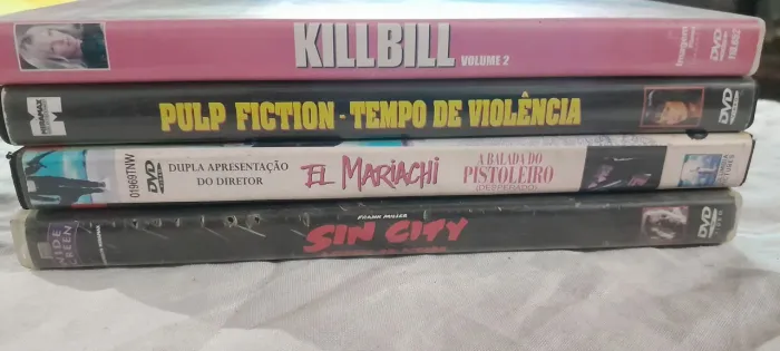 Coleção de Filmes em DVD - Kill Bill, Pulp Fiction, El Mariachi e Sin City