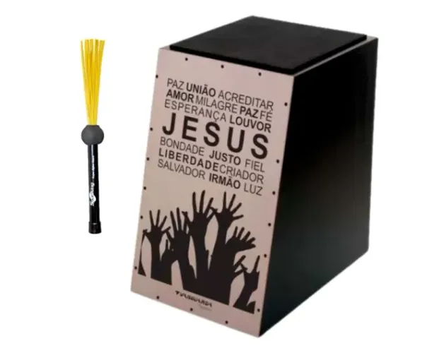 Cajon Spanking Gospel Jesus Acústico acompanha Vassourinha