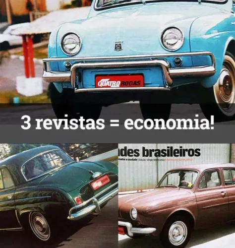 Dauphine, Gordini e Teimoso - Kit 3 Revistas Quatro Rodas