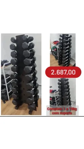 Halter 1 a 10 com suporte texturizado com pegada cromada