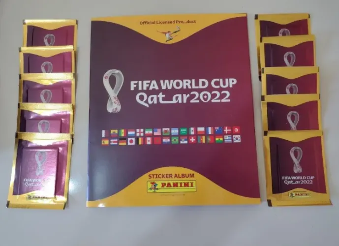 Álbum sul-americano copa do Mundo Catar 2022 + 10 pacotinhos novo original Panini