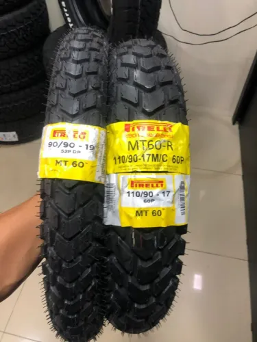 PNEU 110/90-17 PIRELLI + 90/90-19 PIRELLI MT 60