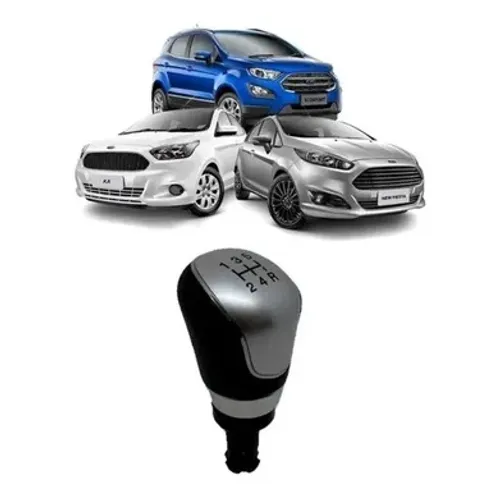 Reposição Manopla Marcha Câmbio para o Ford Ka Ecosport 2015 - 2020 Prata