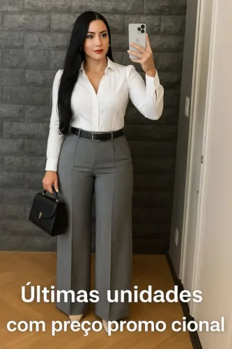 Conjunto Executivo Alfaiataria Feminina | Camisa Social + Pantalona para Advogadas