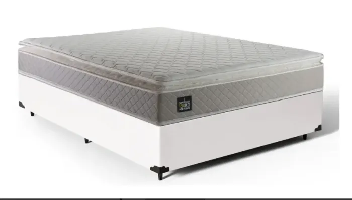 Cama Box + Colchão De Casal Strong D45 One Face 38x188x59cm