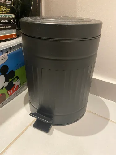 Lixeira retro mor preta 5L