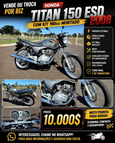 Vendo ou Troco por Biz Titan 150 ESD 2008