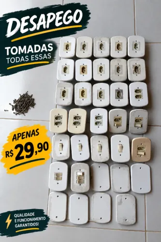Tomadas usadas porém funcionando 