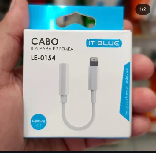 CABO DE AUDIO IOS PARA P2 FEMEA REF: LE-0154