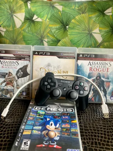 4 Jogos + Controle PS3 + Cabo LaCie Premium