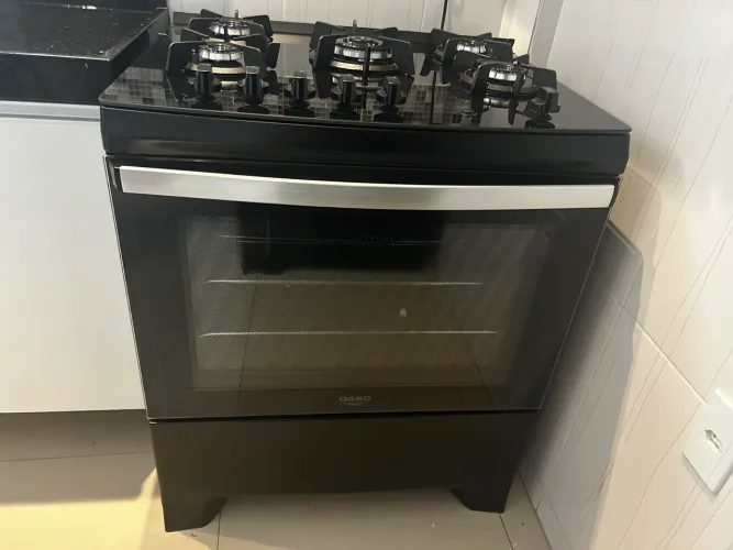 Fogão Dako Supreme - 5 Bocas - Cor Preta - Bivolt