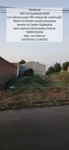 Terreno a venda jardim Esplanada araras sp