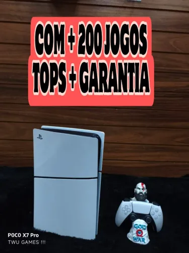 PS5 SLIM + 200 JOGOS TOPS