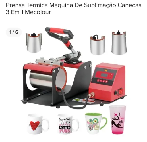 Prensa térmica para canecas