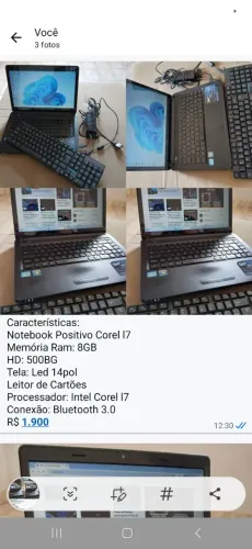 Notebook Positivo Corel i7 