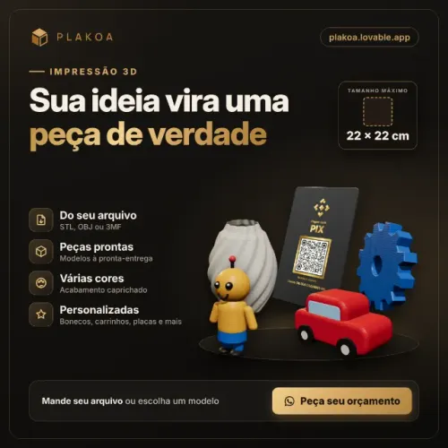 Impressão 3D sob medida