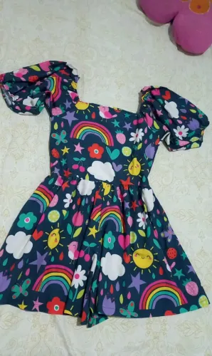 Macaquinho vestido infantil