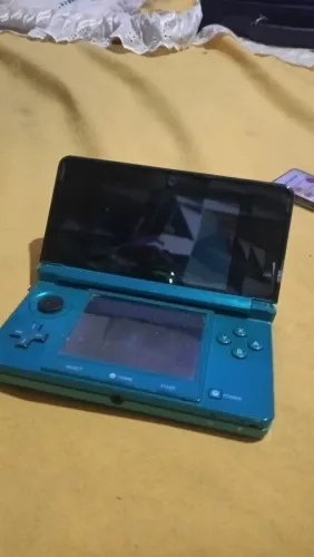 Nintendo 3DS old, Aqua blue japonês desbloqueado.