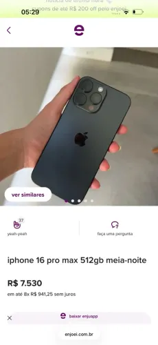 16 pro Max hoje somente hoje vindo buscar recreio ou Barra na troca o valor é outro