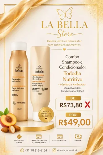 Combo Natura Tododia Shampoo e Condicionador Nutritivo