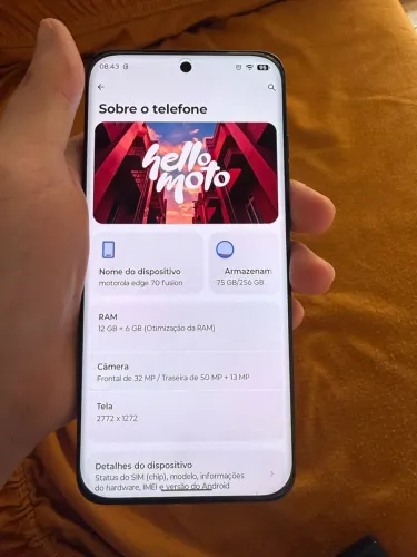 Motorola Edge 70 Fusion | 1 mês de uso | NF 
