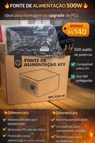 Fonte de alimentação pc