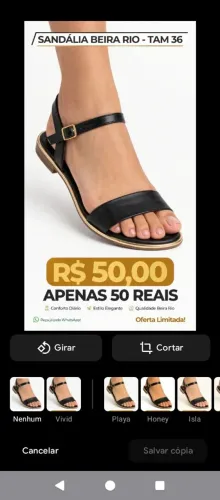 Sandália Beira Rio número 36