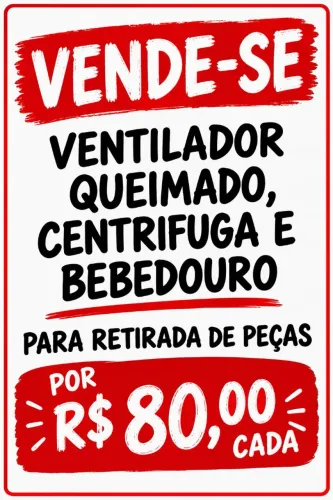 Vende-se coisas queimadas e que não funcionam para retirada de peças