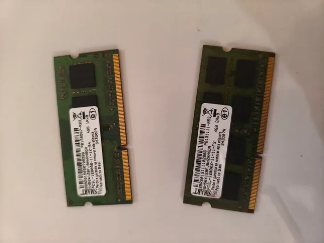 2 Memórias 4GB DDR3L 1600MHz notebook (8GB total), testadas