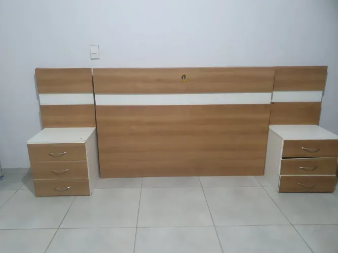 Cabeceira e criadomudo planejado MDF casal