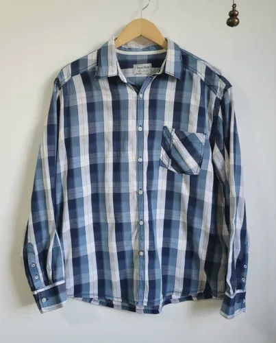 Camisa Xadrez Azul Tam M<br>Angelo Litrico