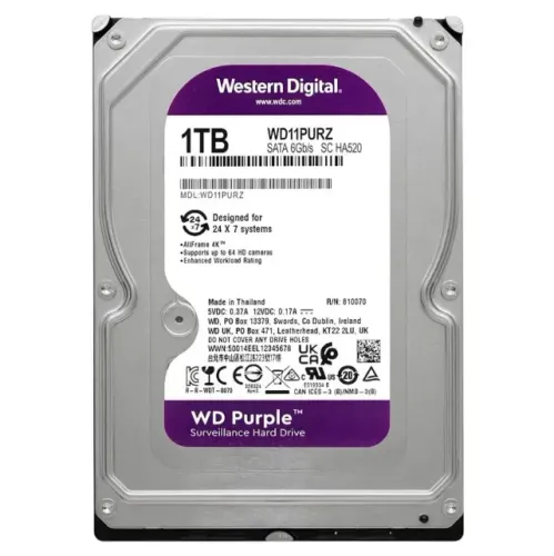 Hd 1tb Wd Purple 5400rpm Para Dvr E Cftv